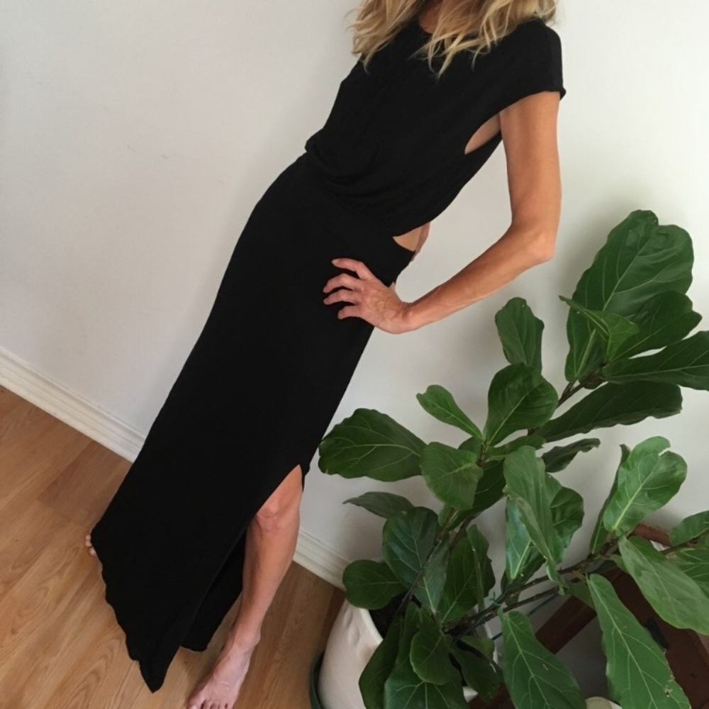 Felicity & Coco Black Backless Maxi Dress